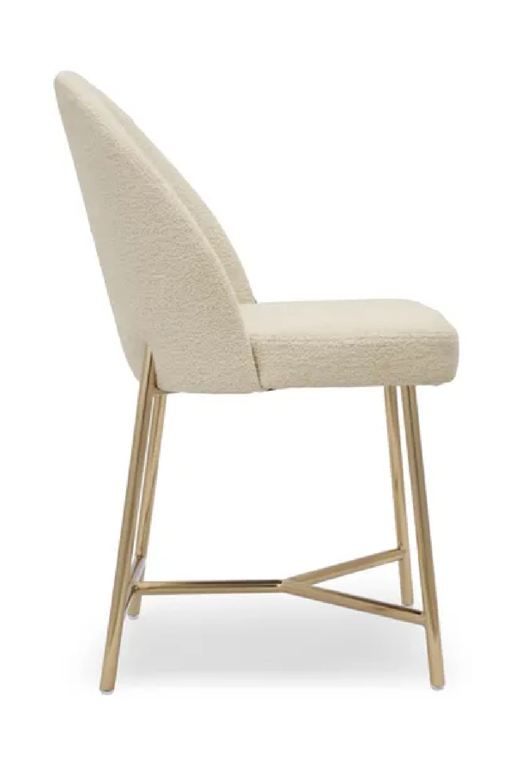 White Bouclé Dining Chair | NV Gallery Bane | Oroa.com