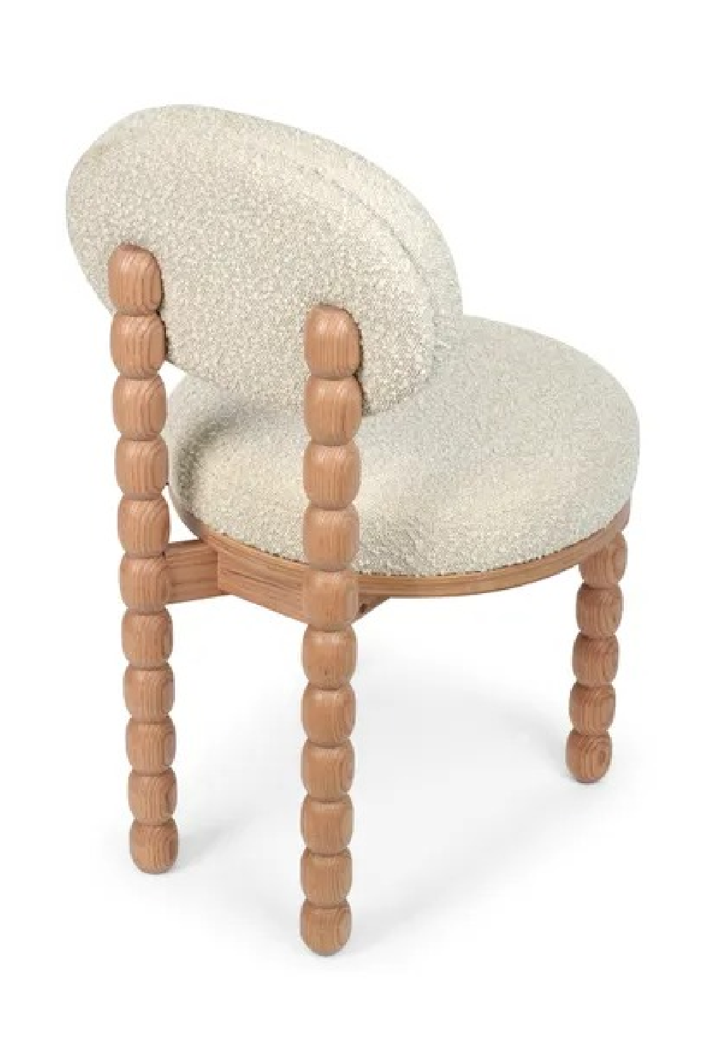 White Bouclé Dining Chair | NV Gallery Bold | Oroa.com