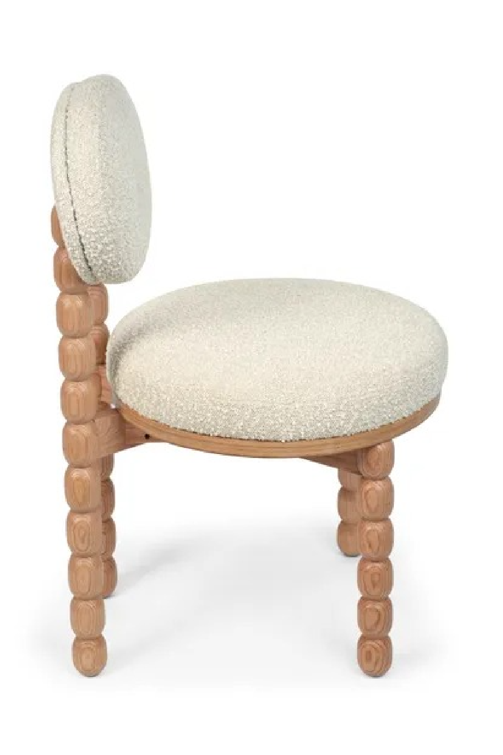 White Bouclé Dining Chair | NV Gallery Bold | Oroa.com