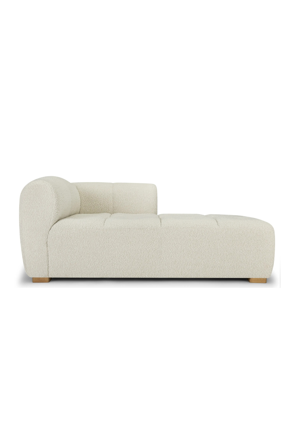 White Boucle Chaise Lounge | NV Gallery Belize | Oroa.com