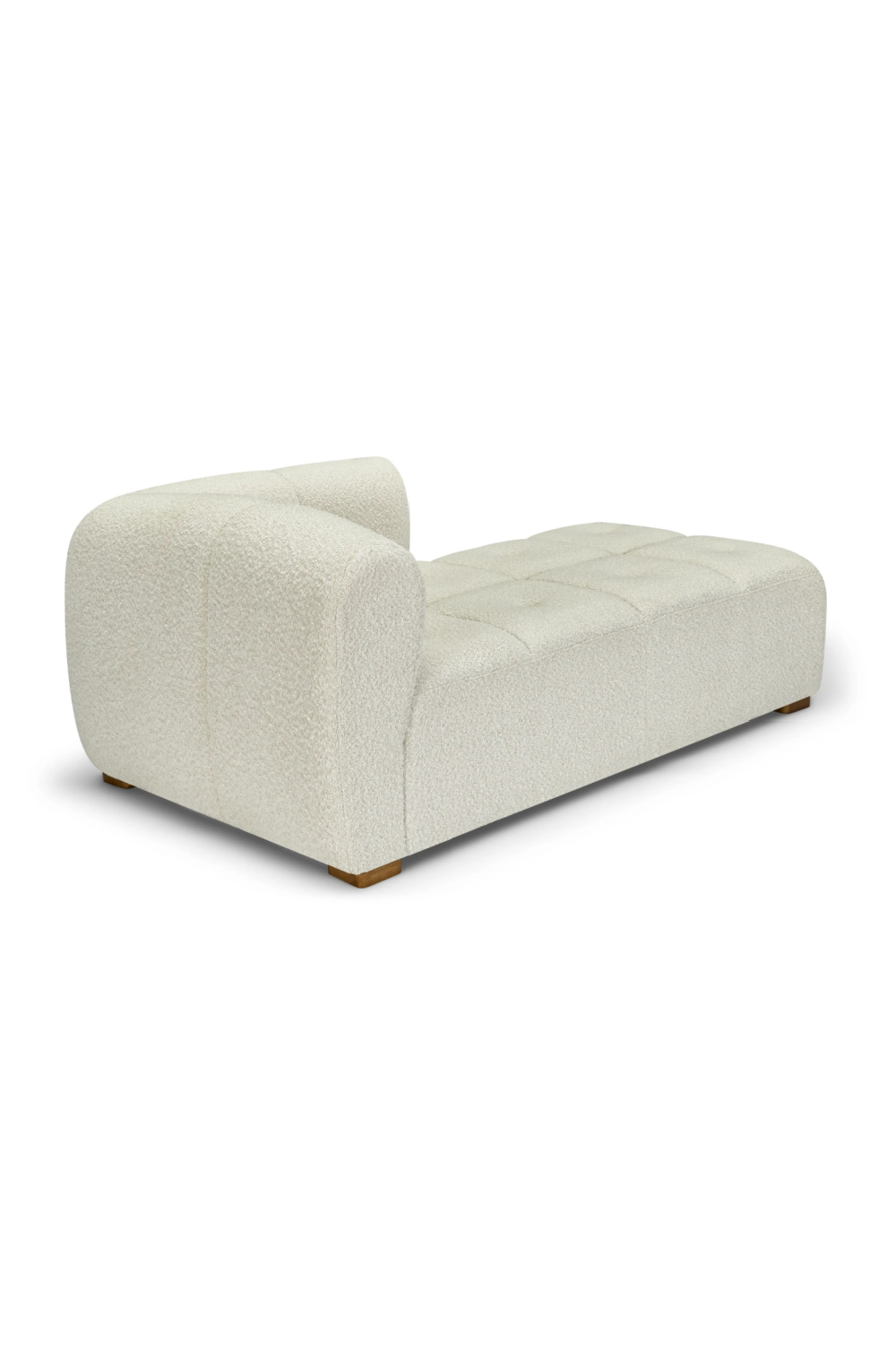 White Boucle Chaise Lounge | NV Gallery Belize | Oroa.com