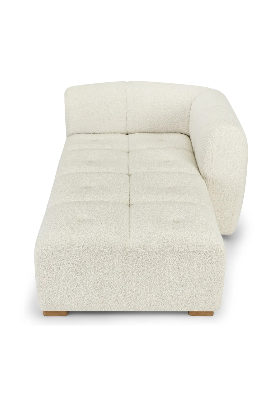 White Boucle Chaise Lounge | NV Gallery Belize | Oroa.com