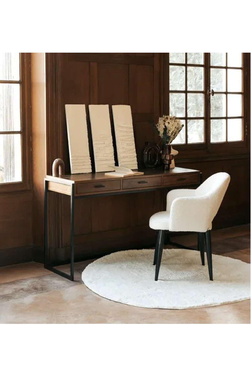 Walnut 3-Drawer Desk | NV Gallery Bruce | Oroa.com