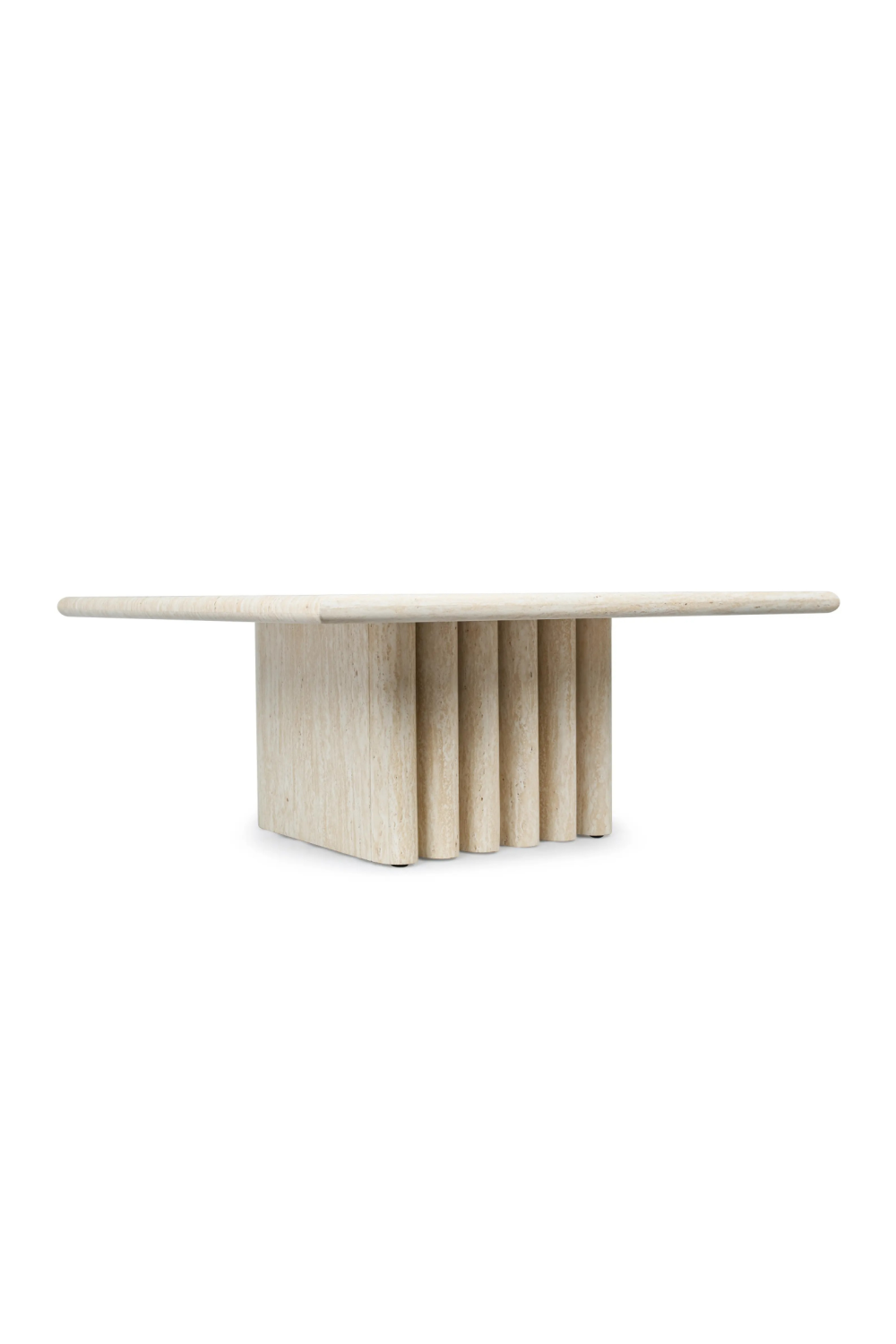 Layered Base Travertine Coffee Table | NV Gallery Artemis | Oroa.com