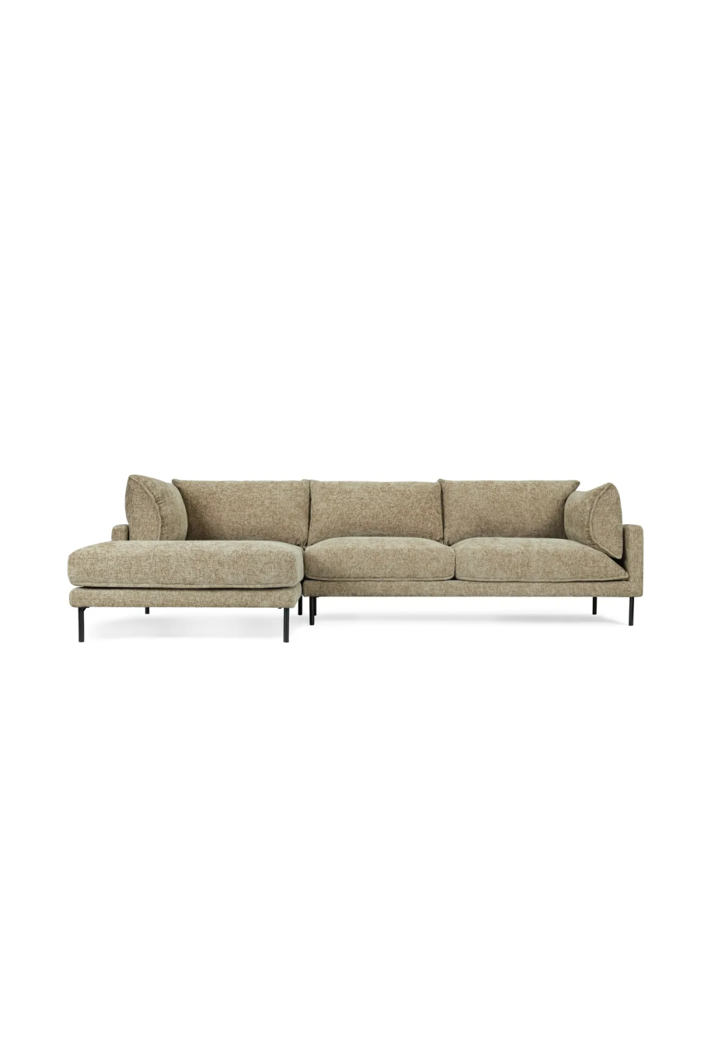 Taupe Tweed Corner Sofa | NV Gallery Ethan | Oroa.com