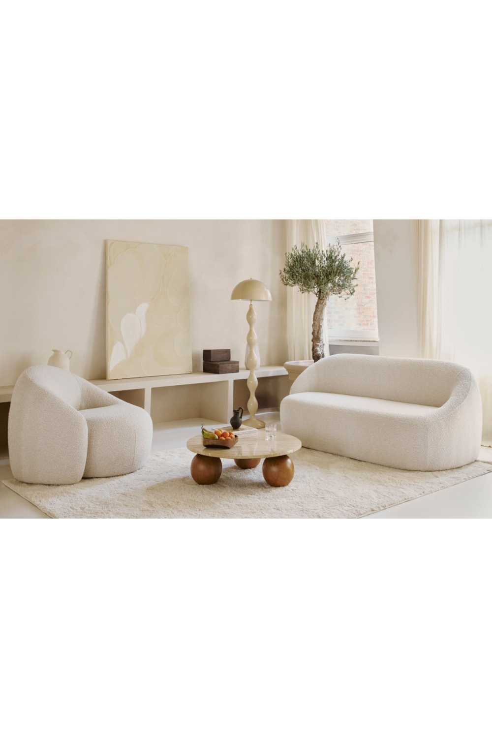 Satin Beige Floor Lamp | NV Gallery Powers | Oroa.com