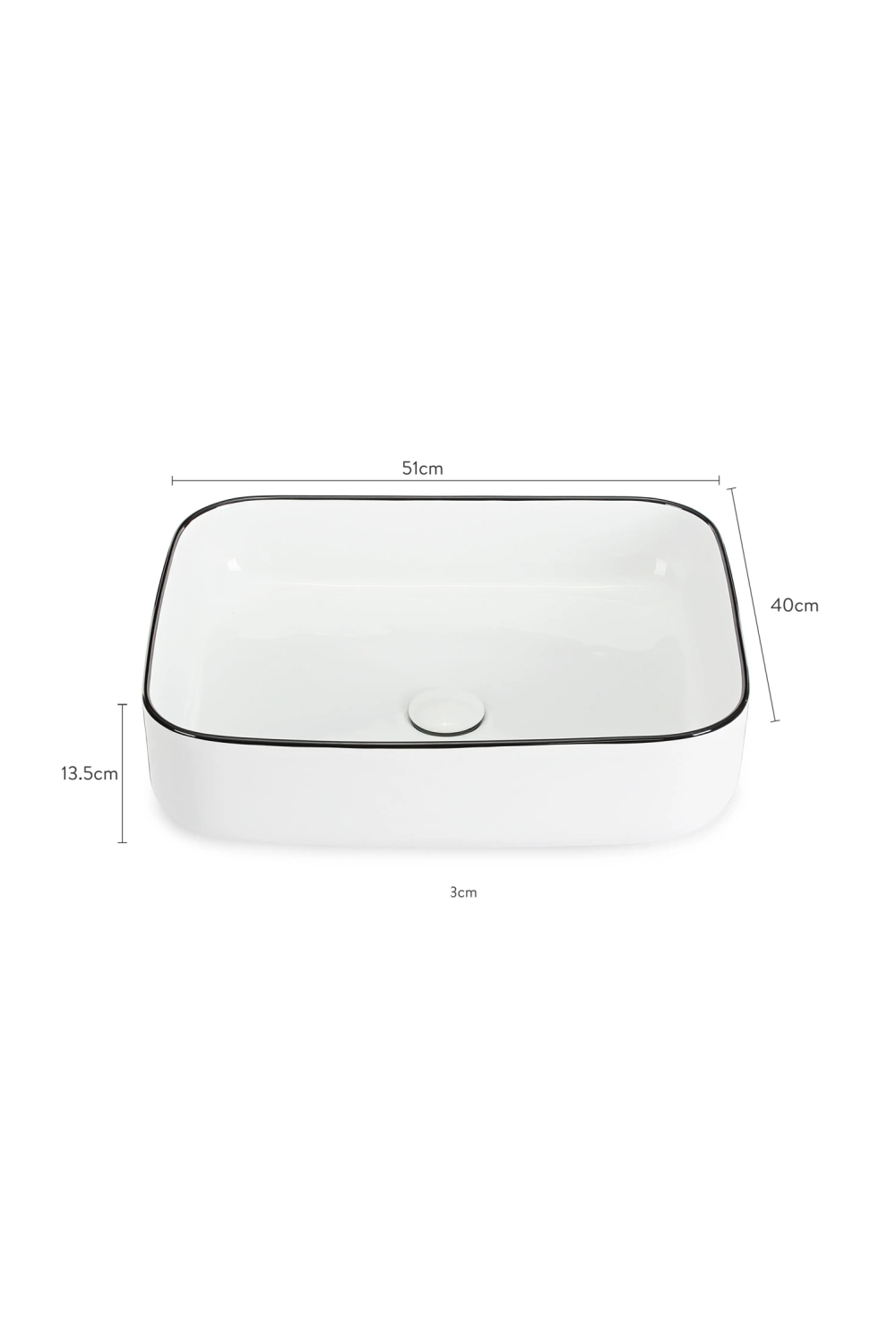 White Glazed Rectangular Sink S | NV Gallery Amsterdam | Oroa.com