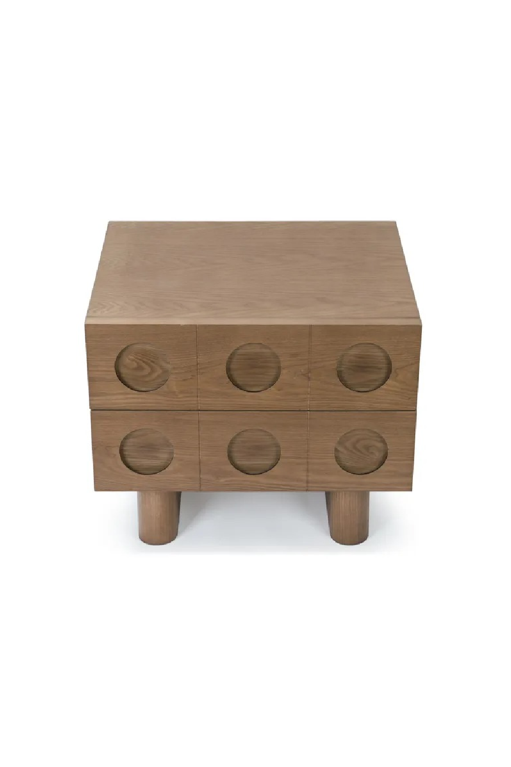Walnut-Stained 2-Drawer Bedside Table | NV Gallery Cooper