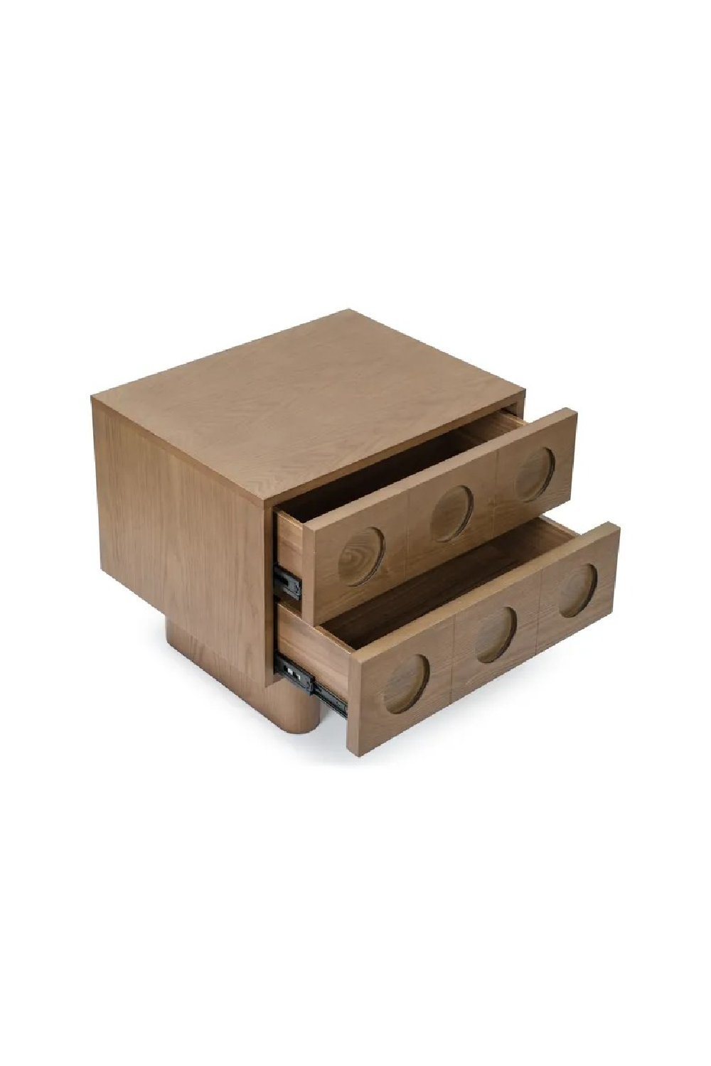 Walnut-Stained 2-Drawer Bedside Table | NV Gallery Cooper | Oroa.com