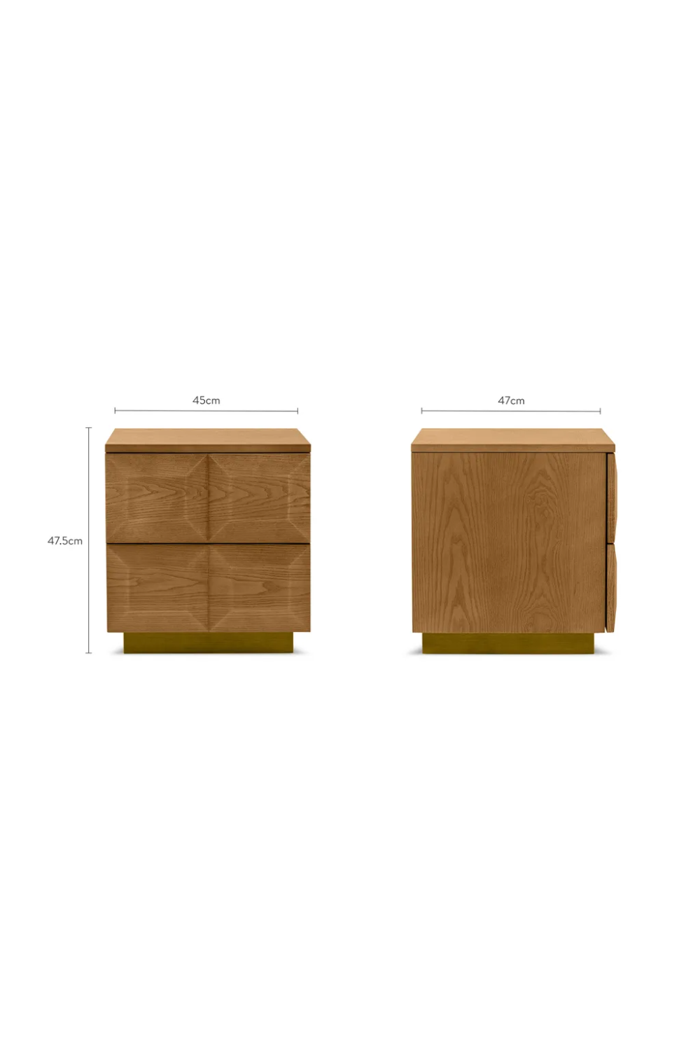 2-Drawer Wooden Bedside Table | NV Gallery Stamford | Oroa.com