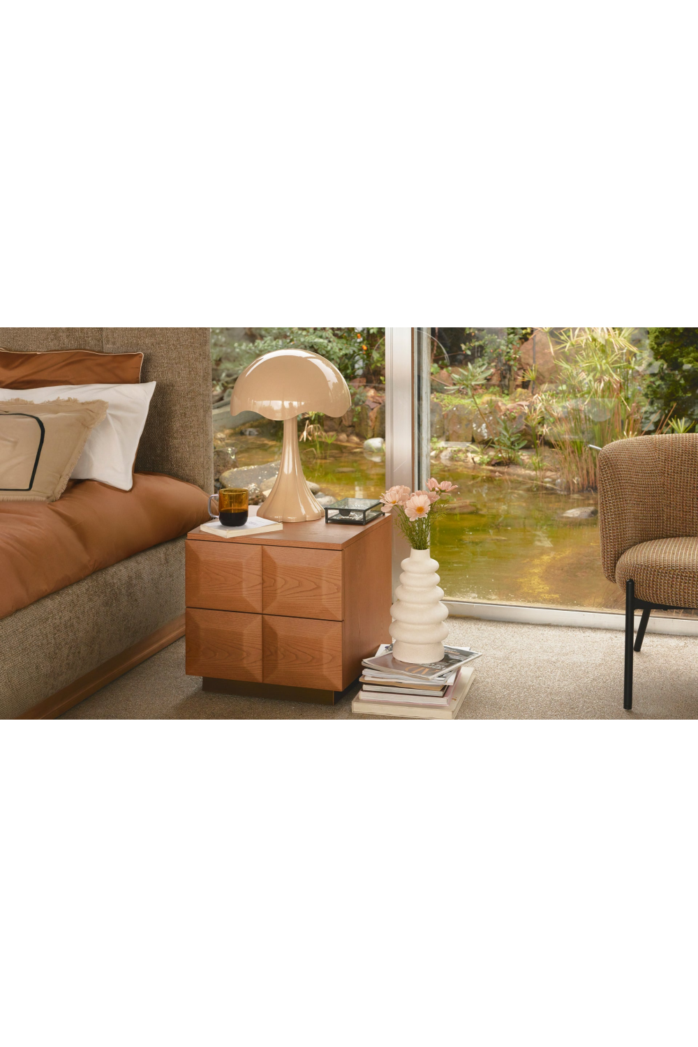 2-Drawer Wooden Bedside Table | NV Gallery Stamford | Oroa.com