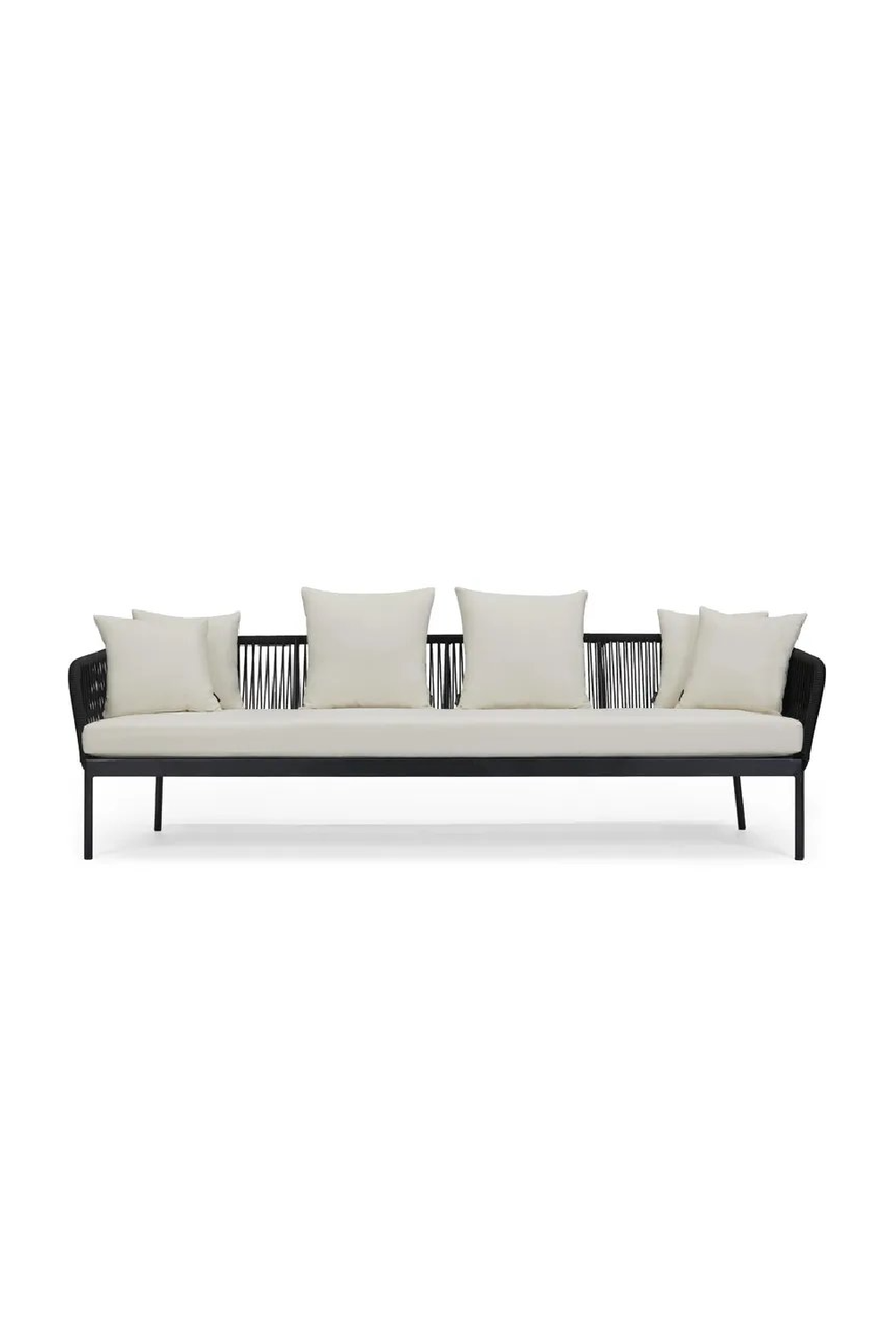 Black Rope 3-Seater Outdoor Sofa | NV Gallery Santa Monica | Oroa.com