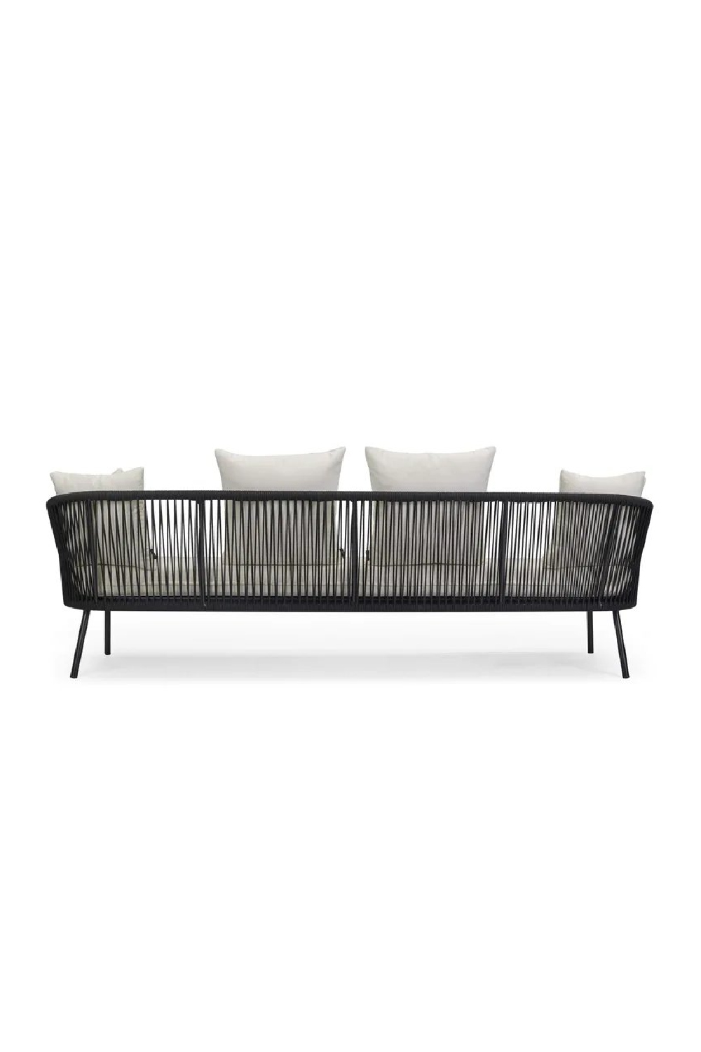 Black Rope 3-Seater Outdoor Sofa | NV Gallery Santa Monica | Oroa.com
