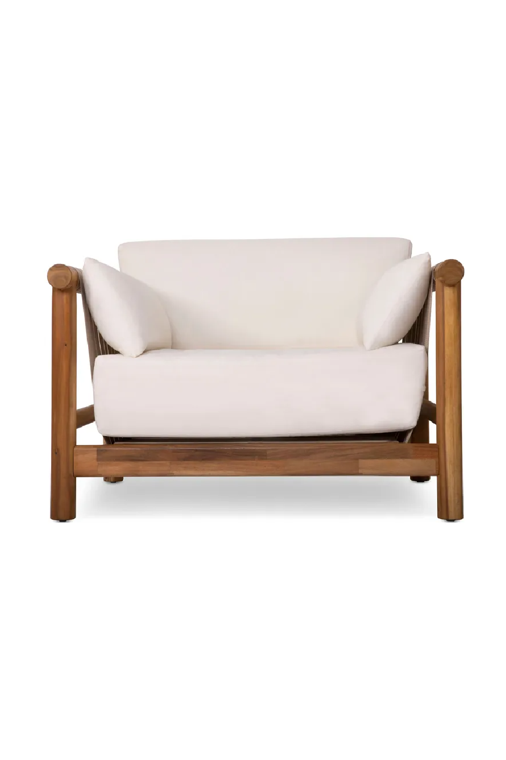 Solid Acacia Padded Outdoor Armchair | NV Gallery Bexley | Oroa.com