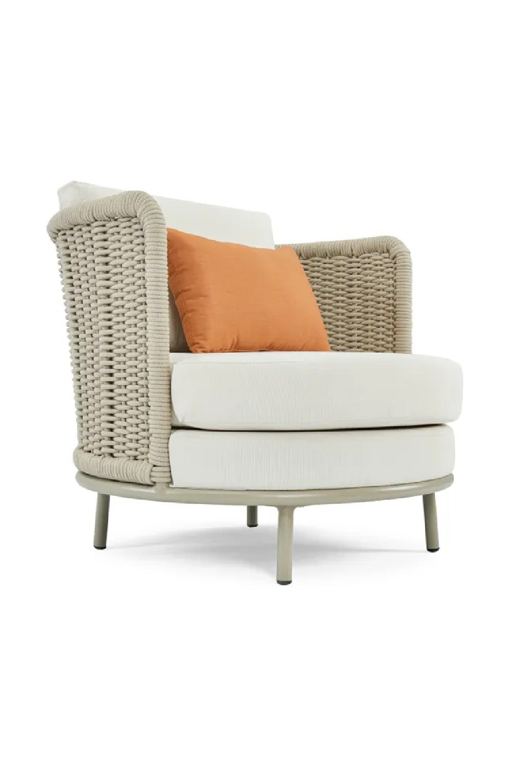 Taupe Curved Outdoor Armchair | NV Gallery Florentino | Oroa.com