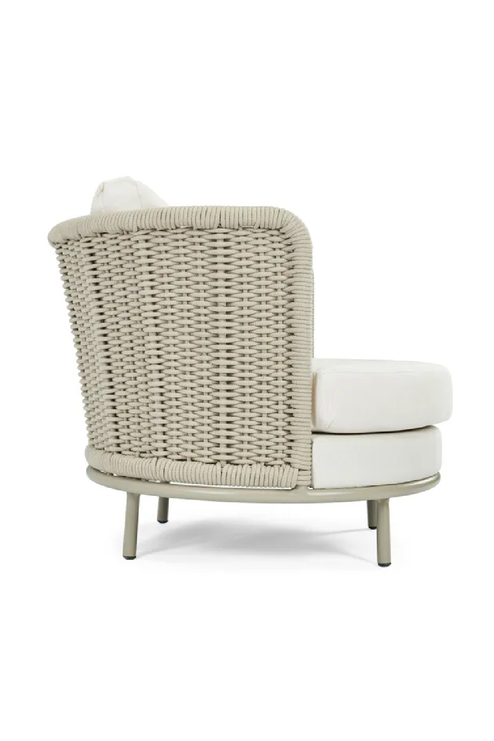 Taupe Curved Outdoor Armchair | NV Gallery Florentino | Oroa.com