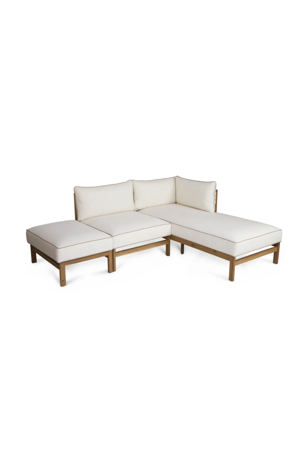 Padded Acacia Outdoor Corner Sofa | NV Gallery Bayside | OROA.com