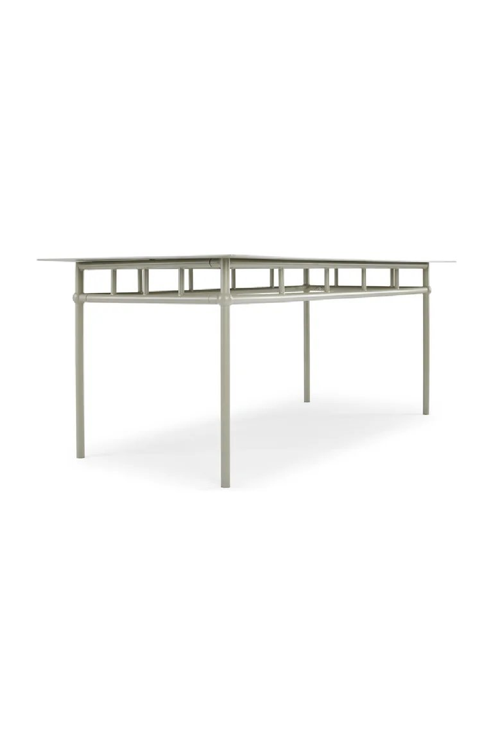 Taupe Metal Outdoor Dining Table | NV Gallery Amalfi | Oroa.com