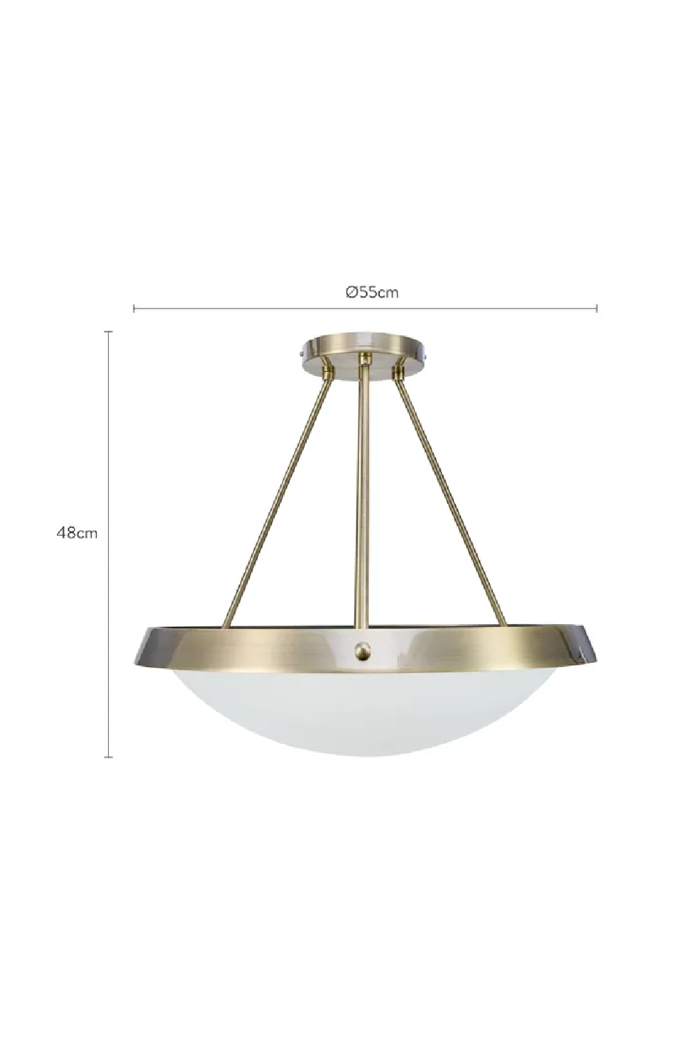 Brass Framed Glass Pendant Lamp | NV Gallery Skiey | Oroa.com