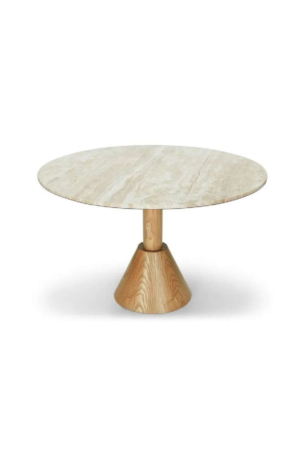 Travertine Pedestal Dining Table | NV Gallery Izia | Oroa.com