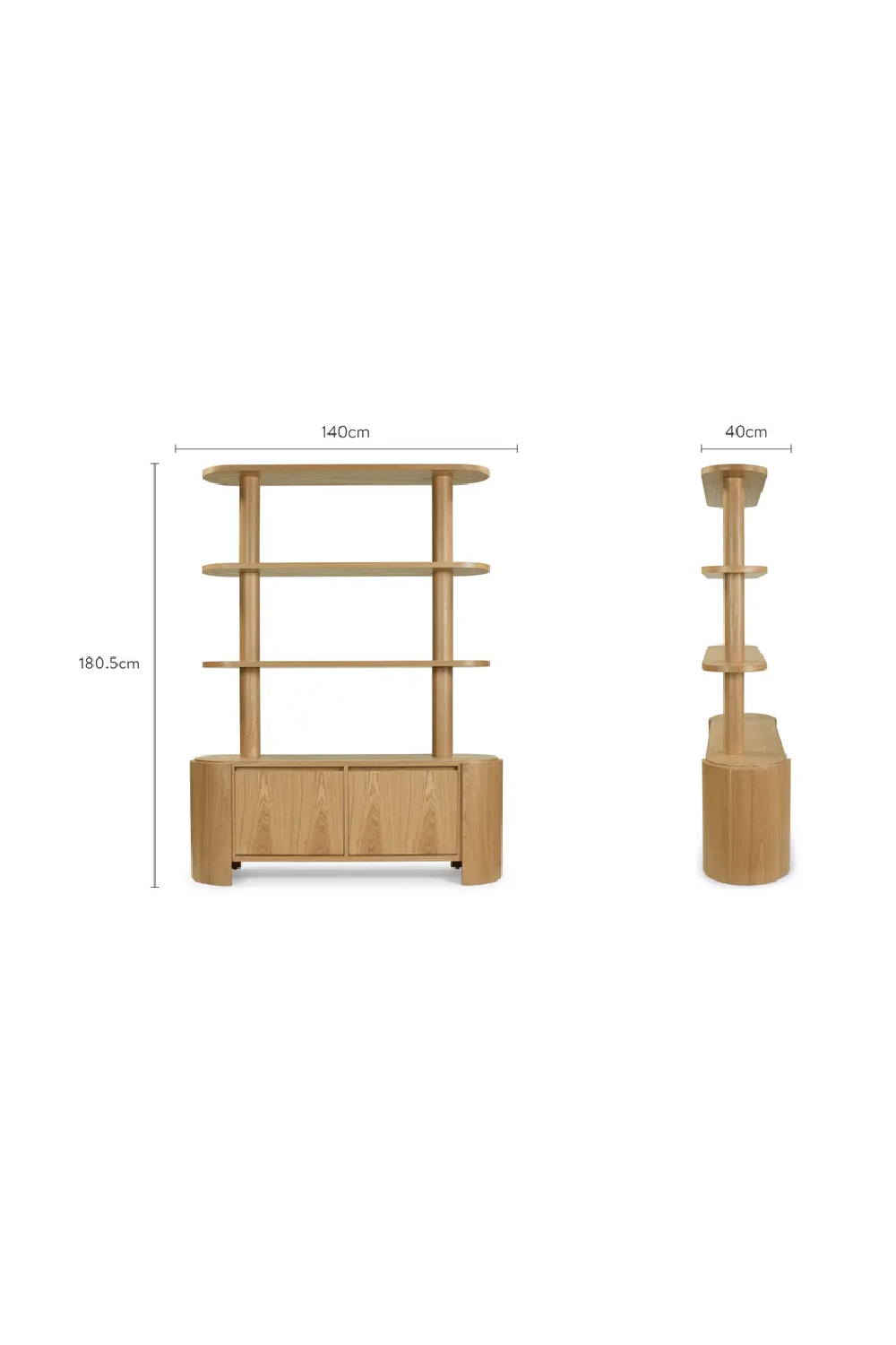 Blond Ash Wood Bookcase | Oroa.com