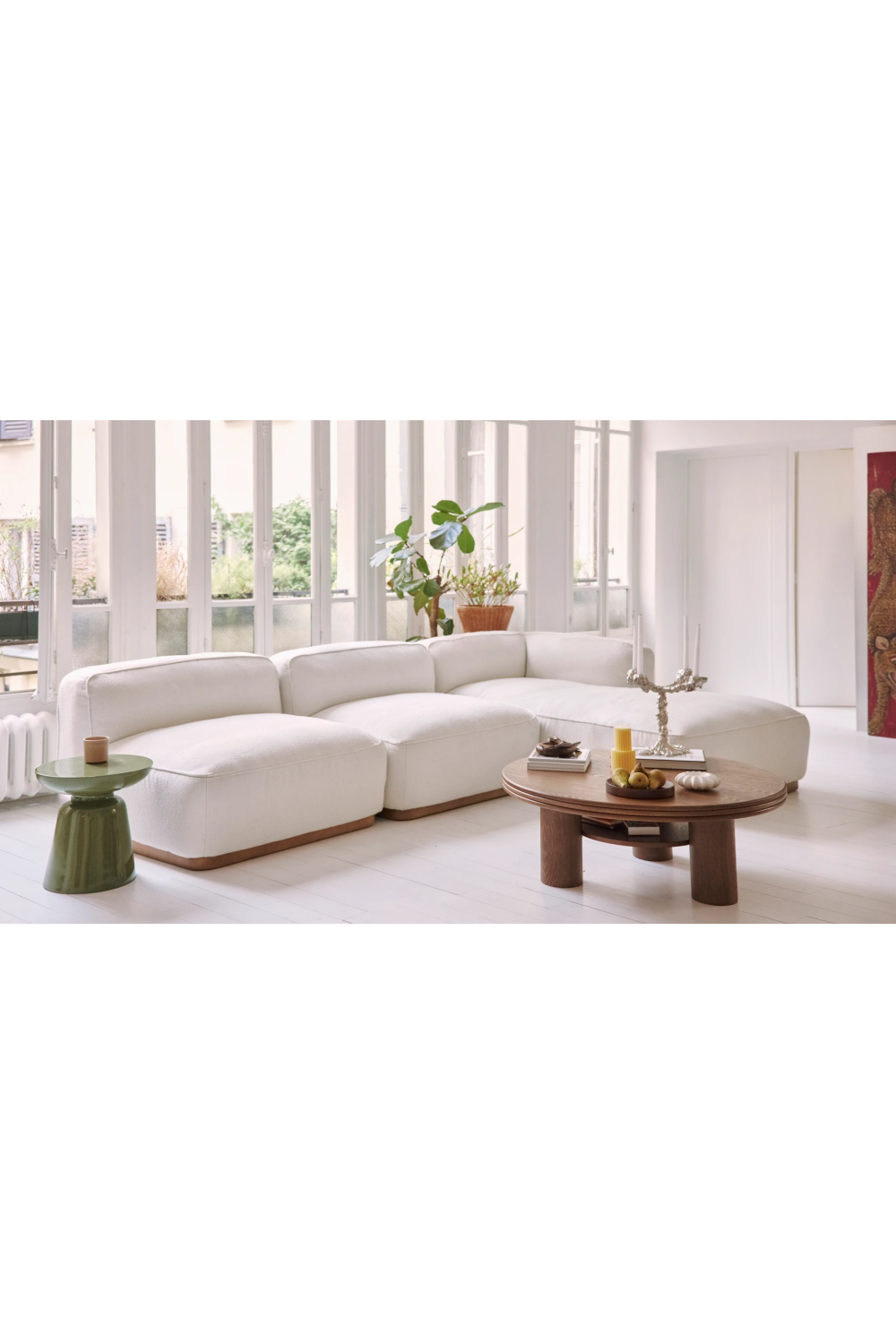 Glossy Sculptured Side Table | NV Gallery Cersei | Oroa.com