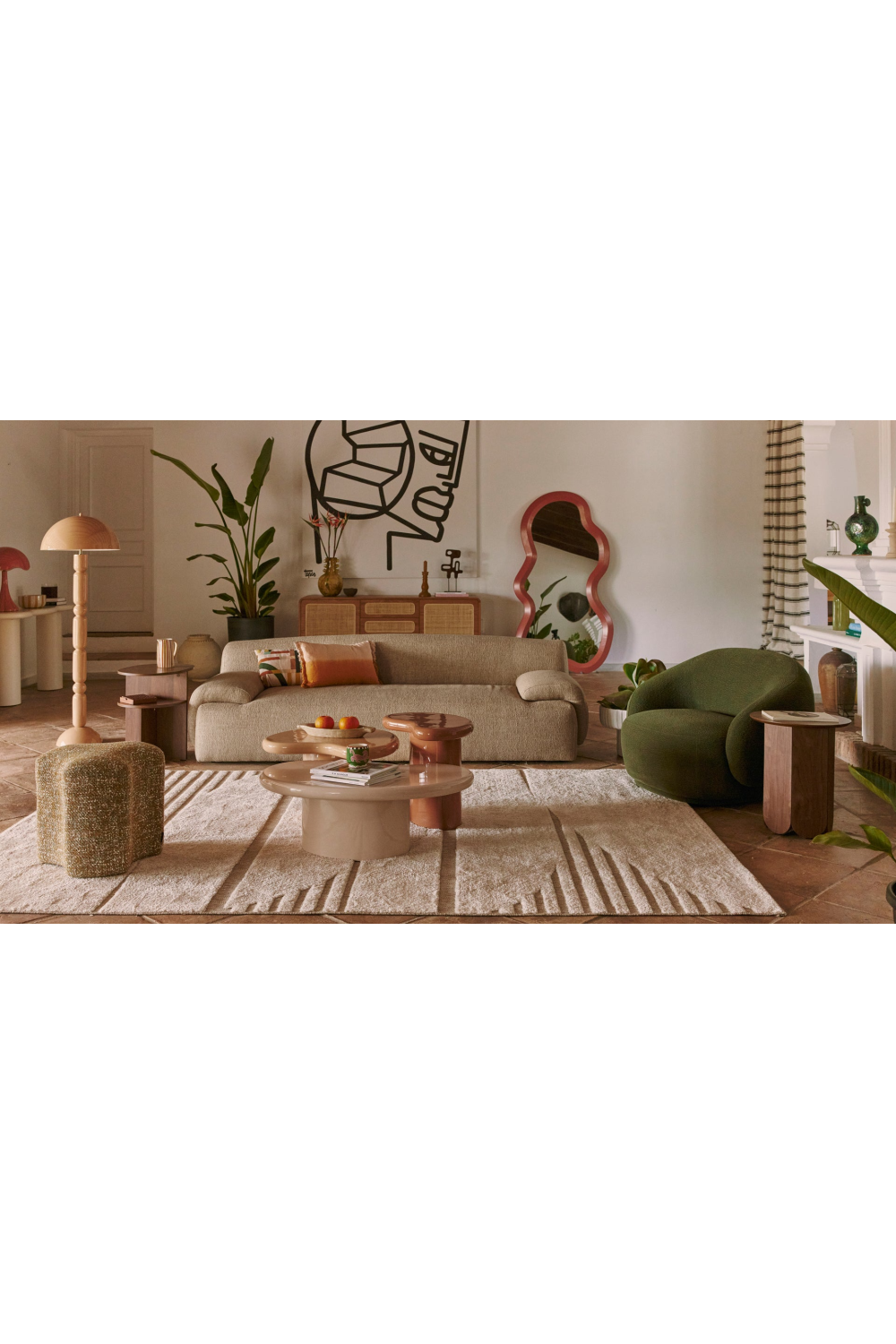 Wooden Round Side Table | NV Gallery Fushimi | Oroa.com