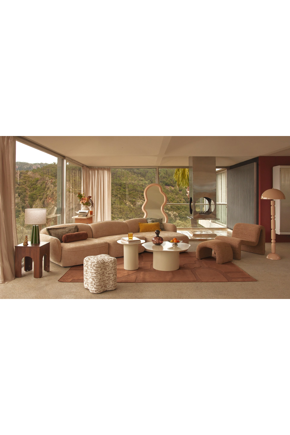 Arch Motif Wooden Side Table | NV Gallery Torii | Oroa.com