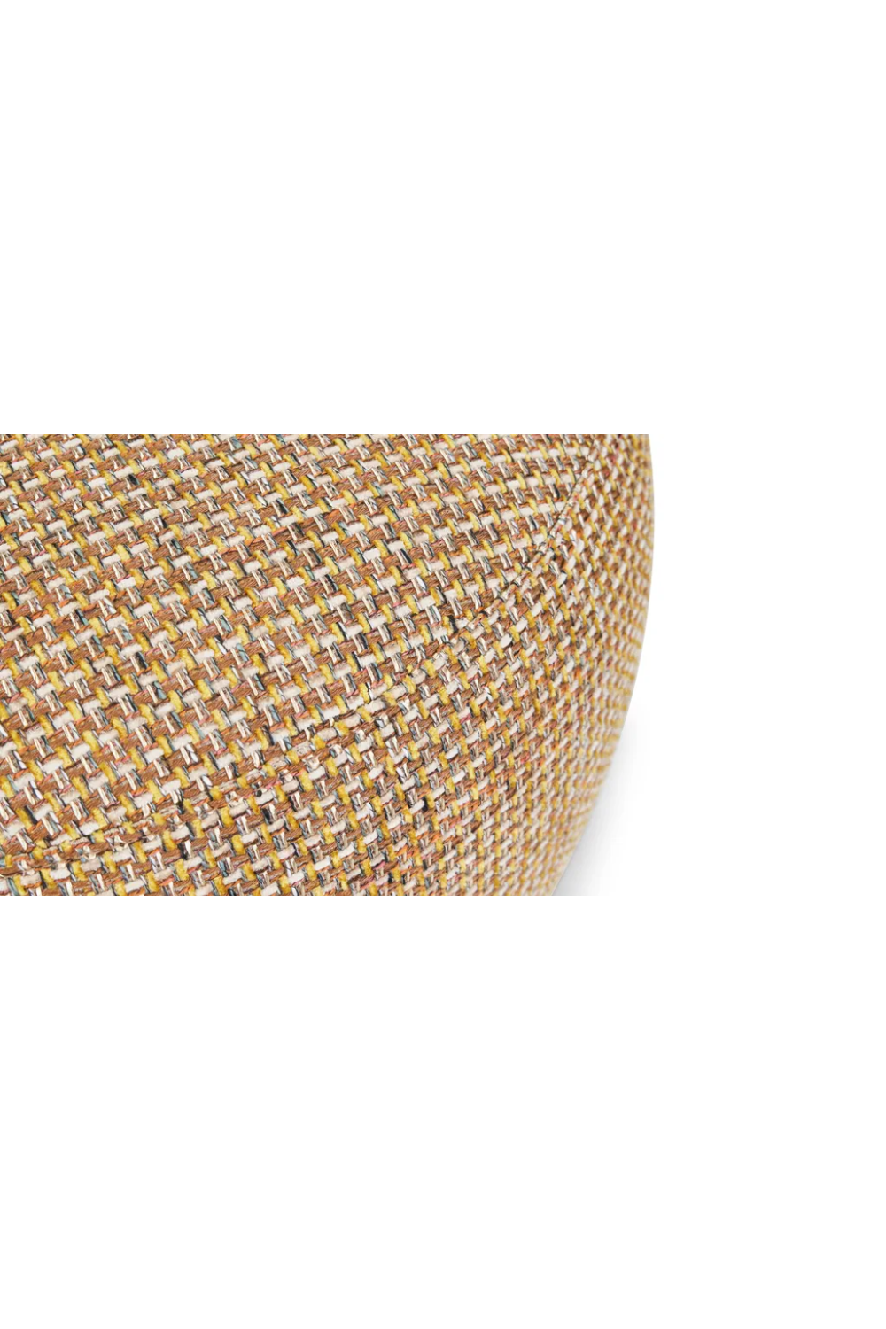 Yellow Tweed Round Pouf | NV Gallery Platon | Oroa.com