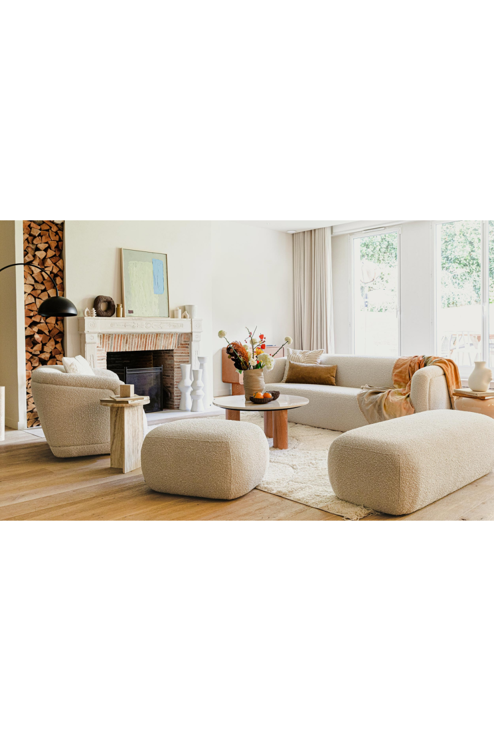 Fabric Upholstered Ottoman | NV Gallery Volta | Oroa.com