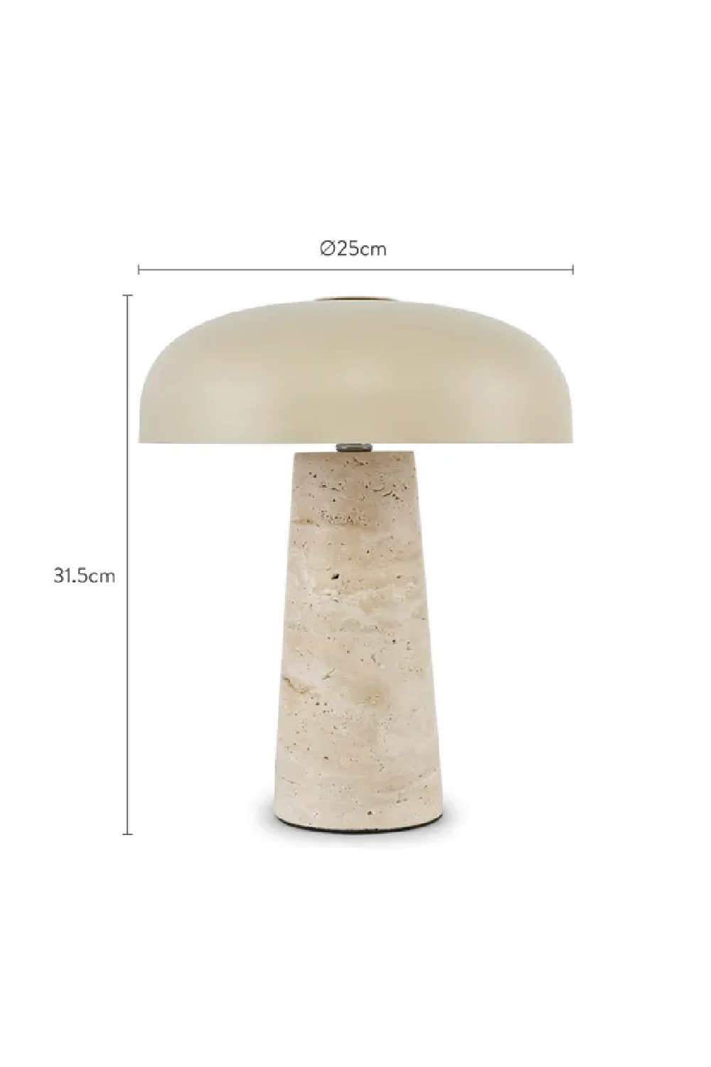 Travertine Base Table Lamp | NV Gallery Amanita | Oroa.com