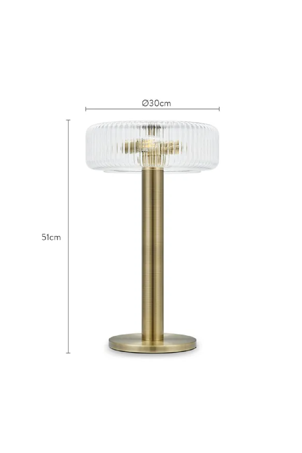 Ribbed Glass Table Lamp | NV Gallery Charlton | Oroa.com