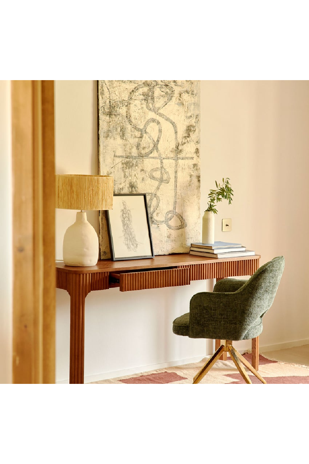 Woven Raffia Table Lamp | NV Gallery Nour | Oroa.com