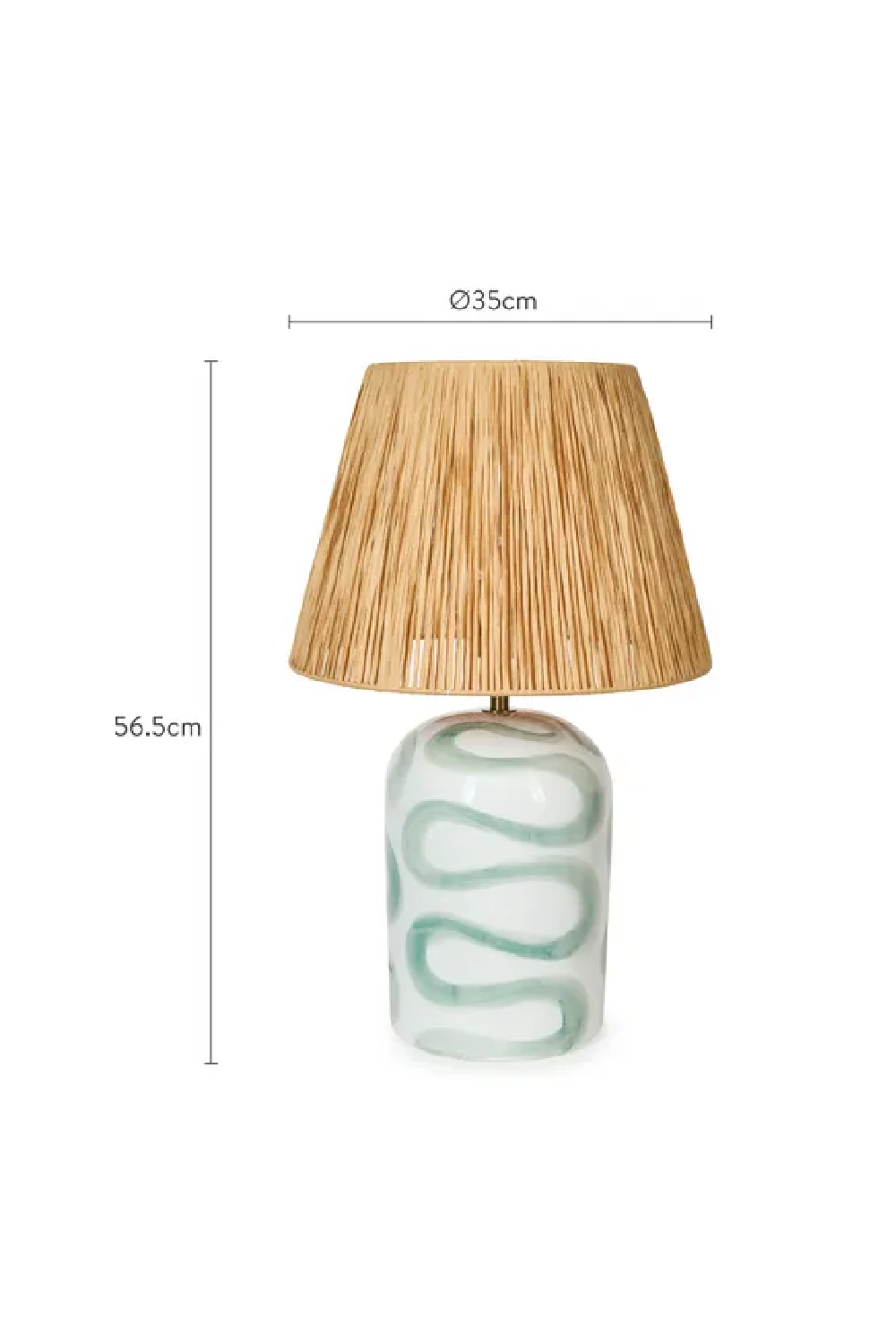 Woven Raffia Table Lamp | NV Gallery Savannah | Oroa.com