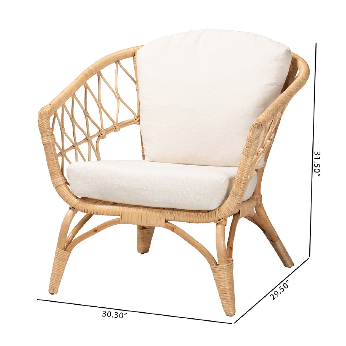 Modern European furniture - Openwork Rattan Accent Chair - www.oroa.com