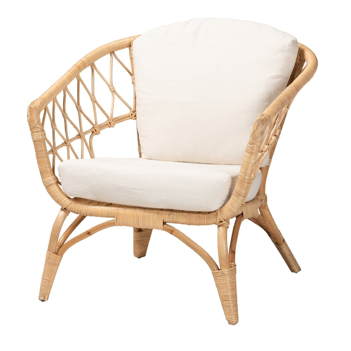 Modern European furniture - Openwork Rattan Accent Chair - www.oroa.com