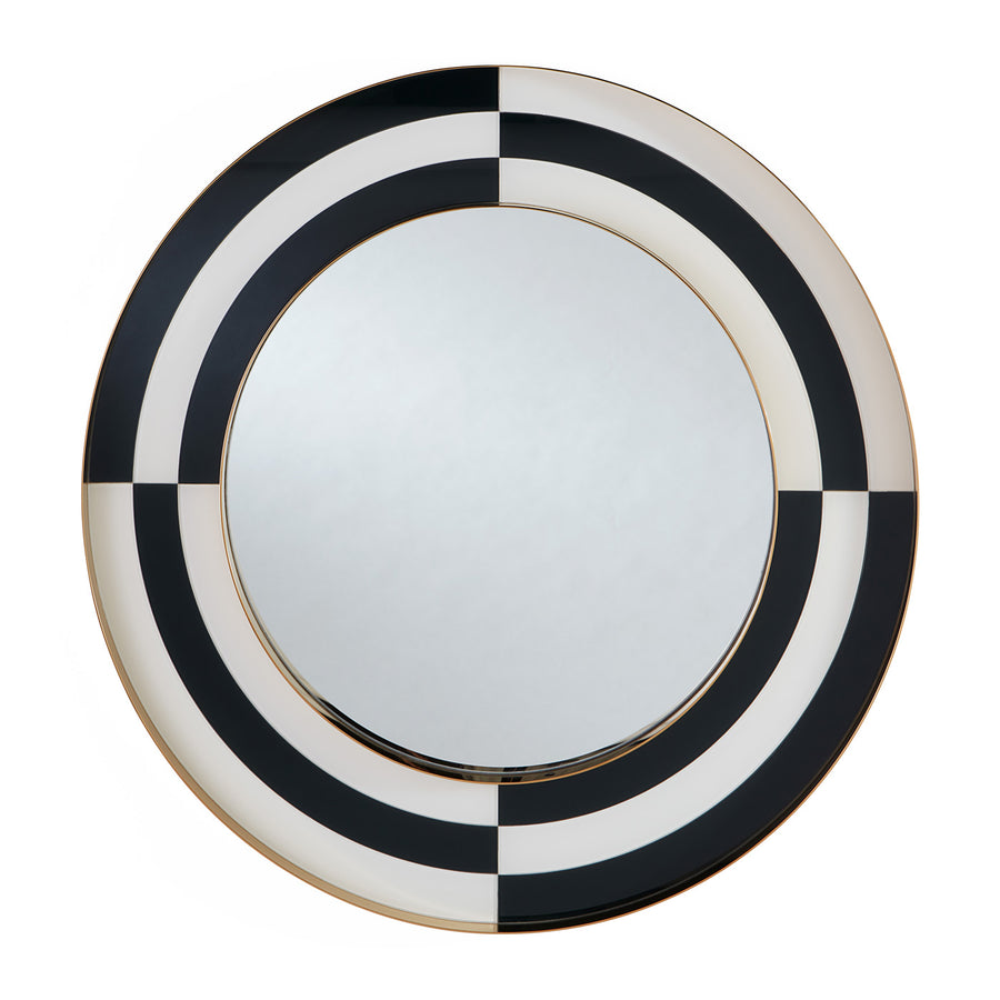 Painted Glass Round Mirror | Jonathan Adler Op Art | Oroa.com