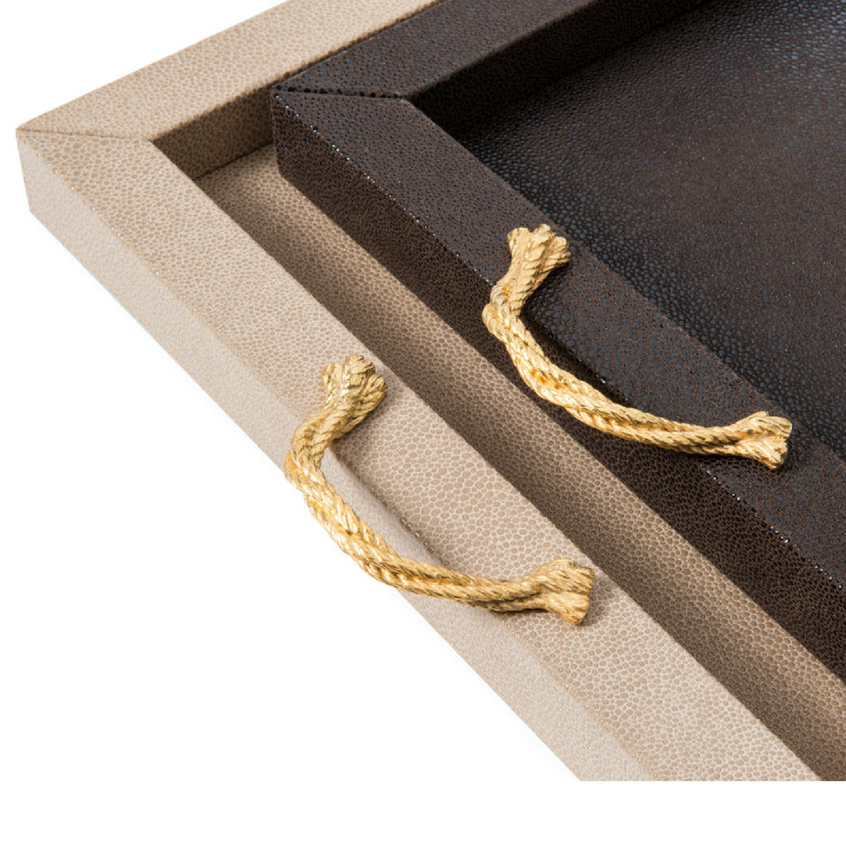 Leather Embossed Tray | Pinetti Thalia | OROA.com