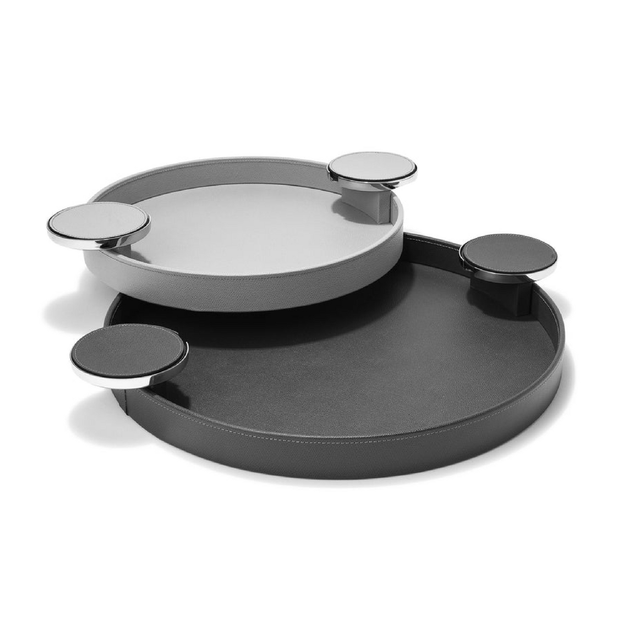 Round Tray with Coaster Holders | Pinetti Dioniso | OROA.com
