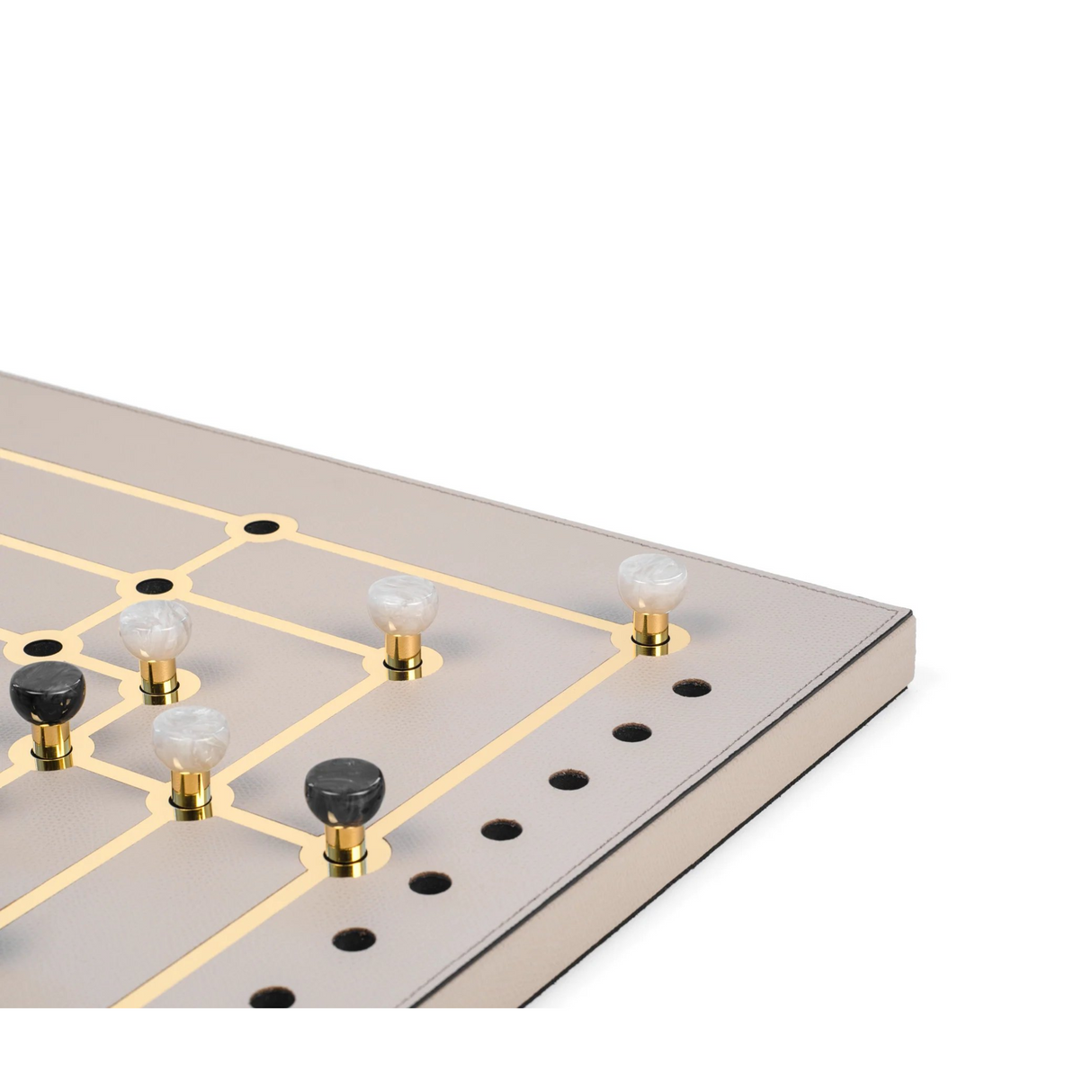 Gold Embellished Leather Game Set | Pinetti Mill | OROA.com