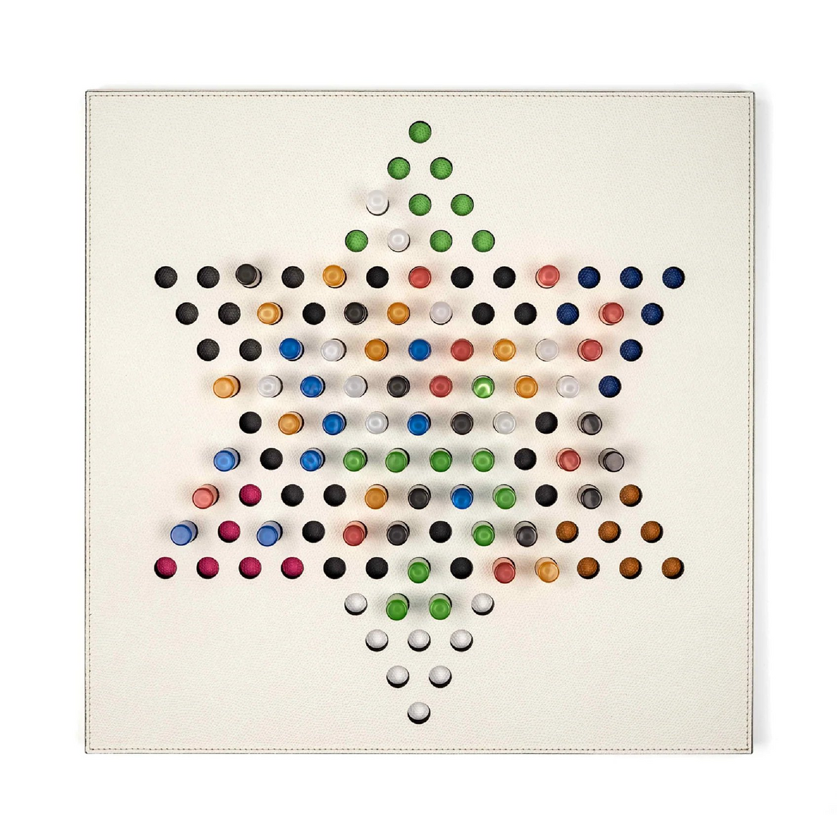 Leather Board Game | Pinetti Chinese Checkers | OROA.com