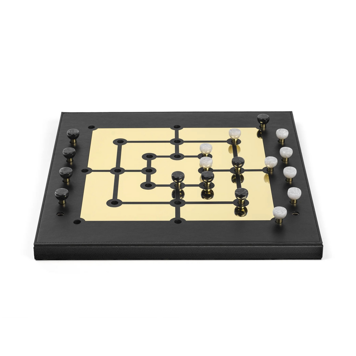 Leather Strategy Game Set | Pinetti Mill | OROA.com