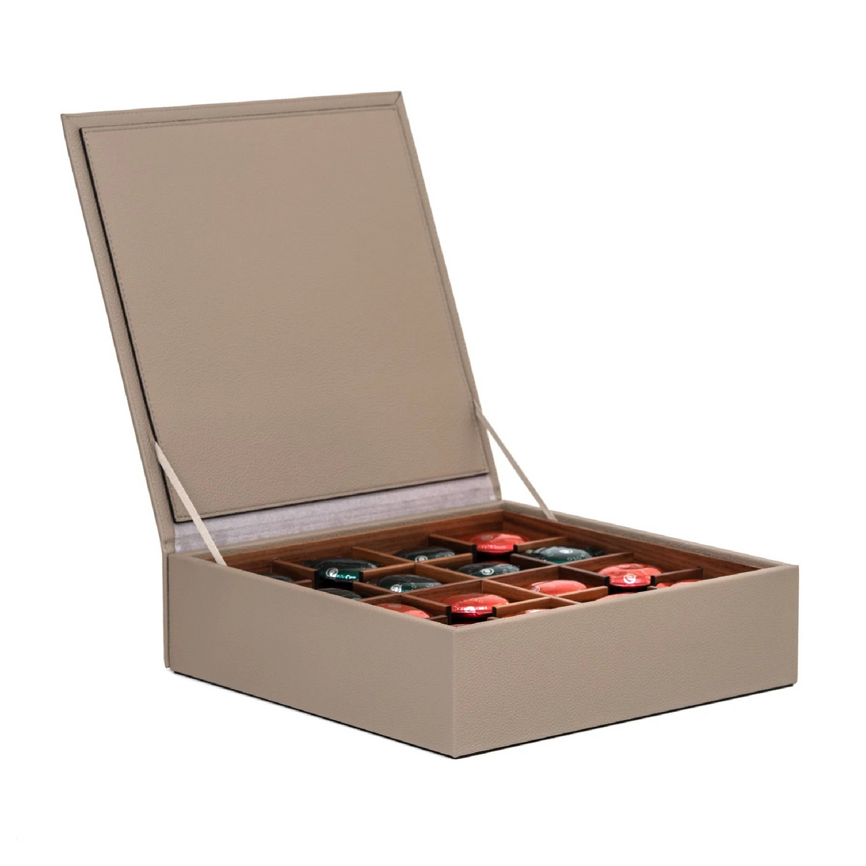 Calf Leather Coffee Pods Box | Pinetti Zenius | Italianfuniture.com