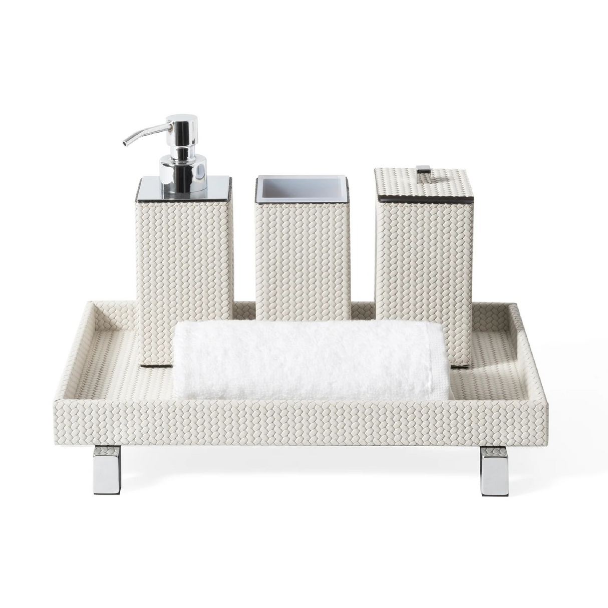 Waterproof Leather Square Soap Dispenser | Pinetti Poseidon | Italianfurniture.co