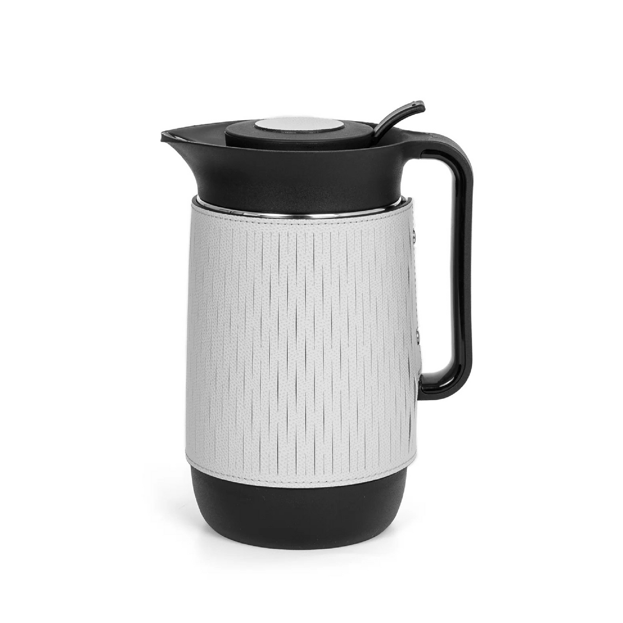 Grained Leather Covered Thermal Carafe | Pinetti Mocha | OROA.com