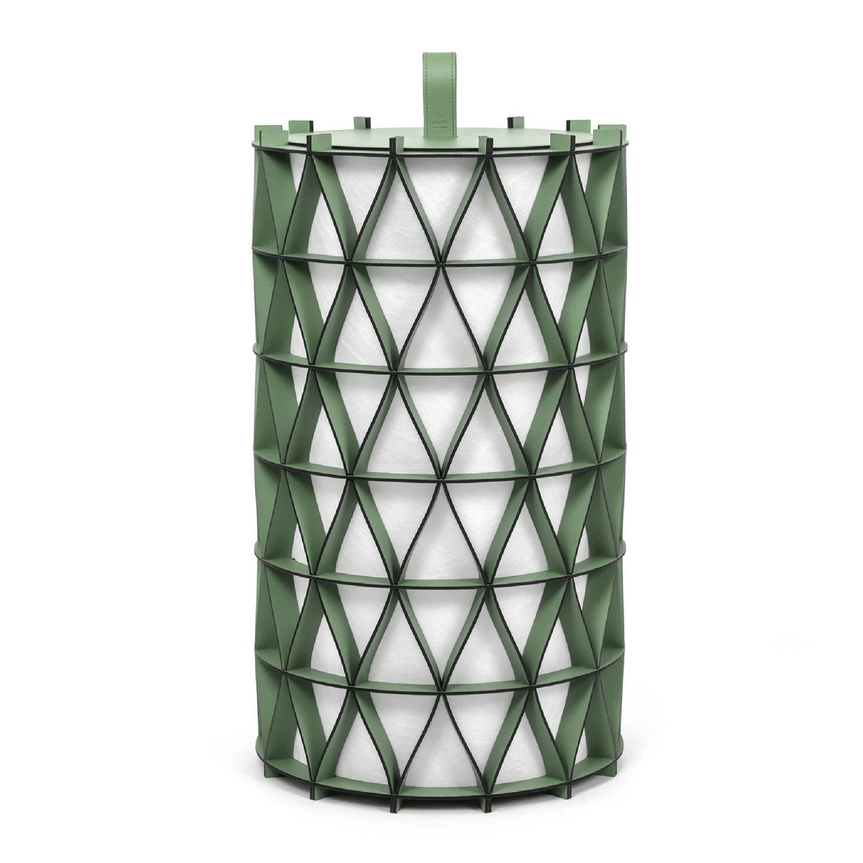 Cylindrical Leather Outdoor Lantern | Pinetti Arena | OROA.com