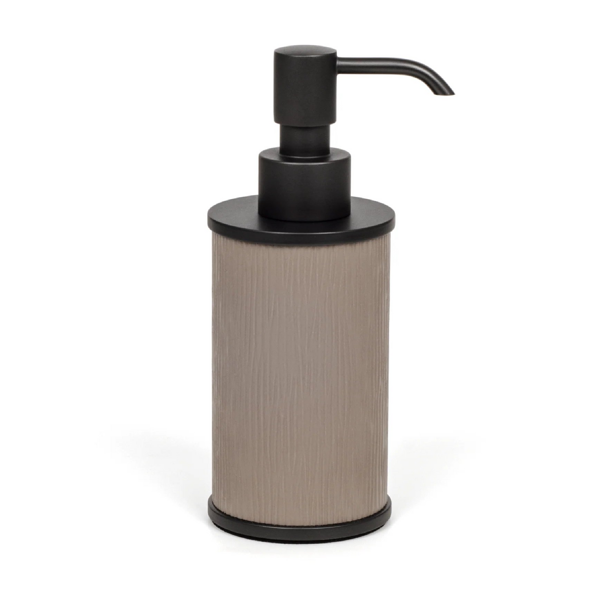Leather Round Soap Dispenser | Pinetti Olimpia | OROA.com