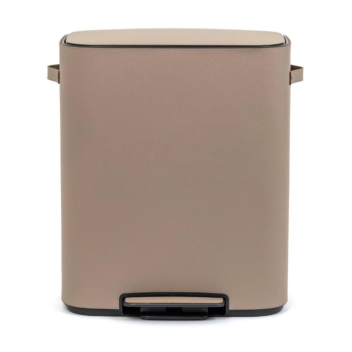 Leather Covered Tall Pedal Bin | Pinetti Big | OROA.com