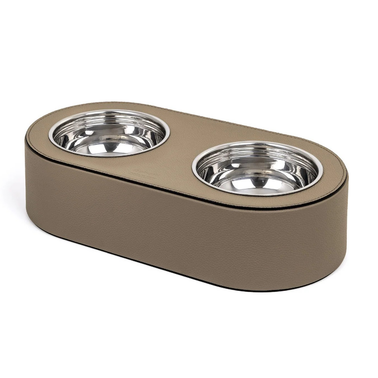 Leather Covered Pet Bowl | Pinetti | OROA.com
