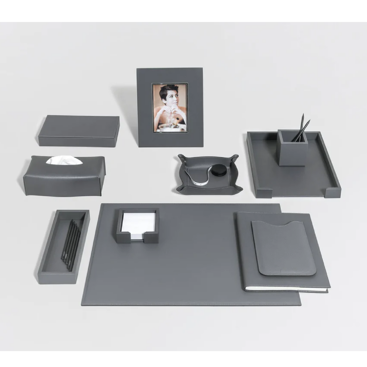 Leather Lidded Pencil Box | Pinetti Larry | OROA.com